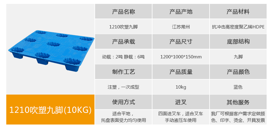 william威廉中文官网1210九脚吹塑托盘10kg william威廉中文官网1210九脚吹塑托盘10kg
