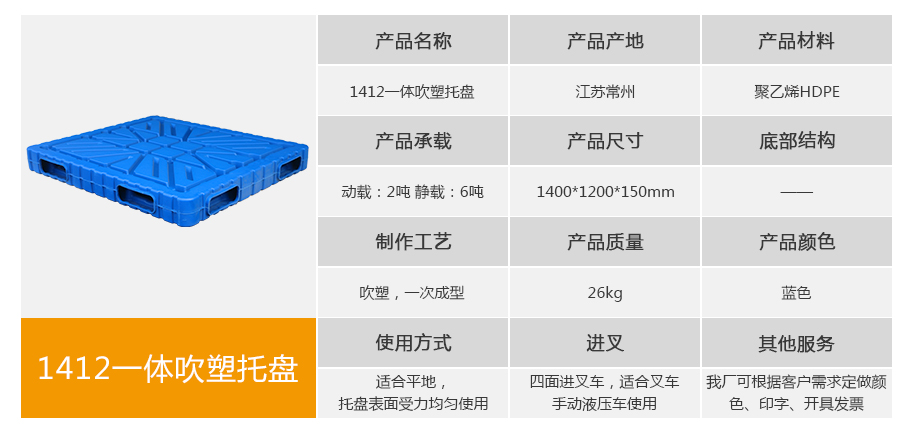 william威廉中文官网1412一体成型吹塑托盘 william威廉中文官网1412一体成型吹塑托盘