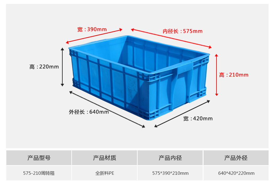 william威廉中文官网575-210塑料周转箱